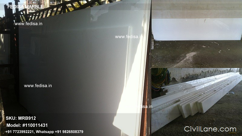 White Indian Statuario Marble Marble Tiles Beige Oblong Marble Tile